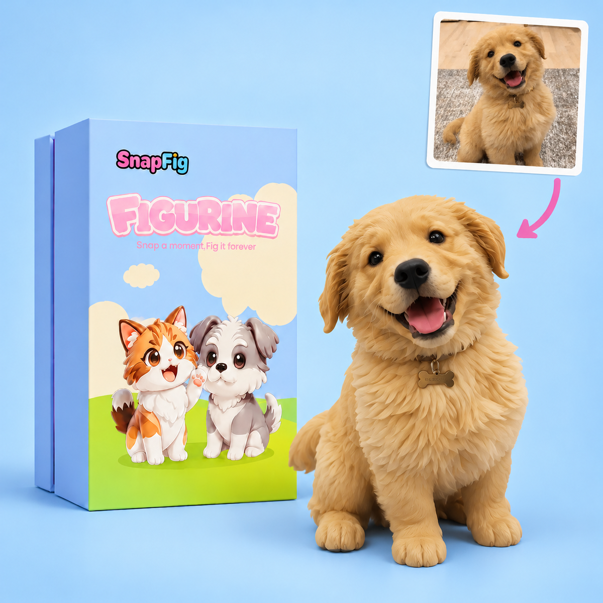Custom Pet Figurine from Photo - Dog & Cat Keepsake