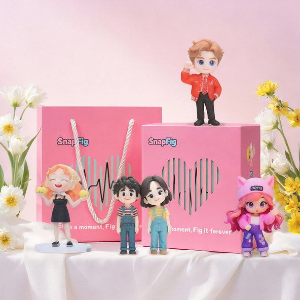 Custom 3D Figurine Gift Box: Premium Personalized Statue Set