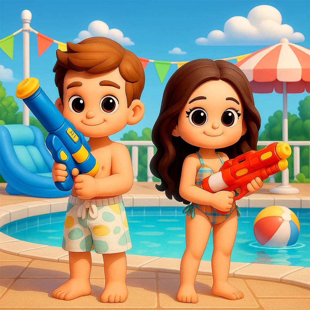 Custom Mini 3D Figure Blind Box Summer Beach From Your Photo Surprise Gift