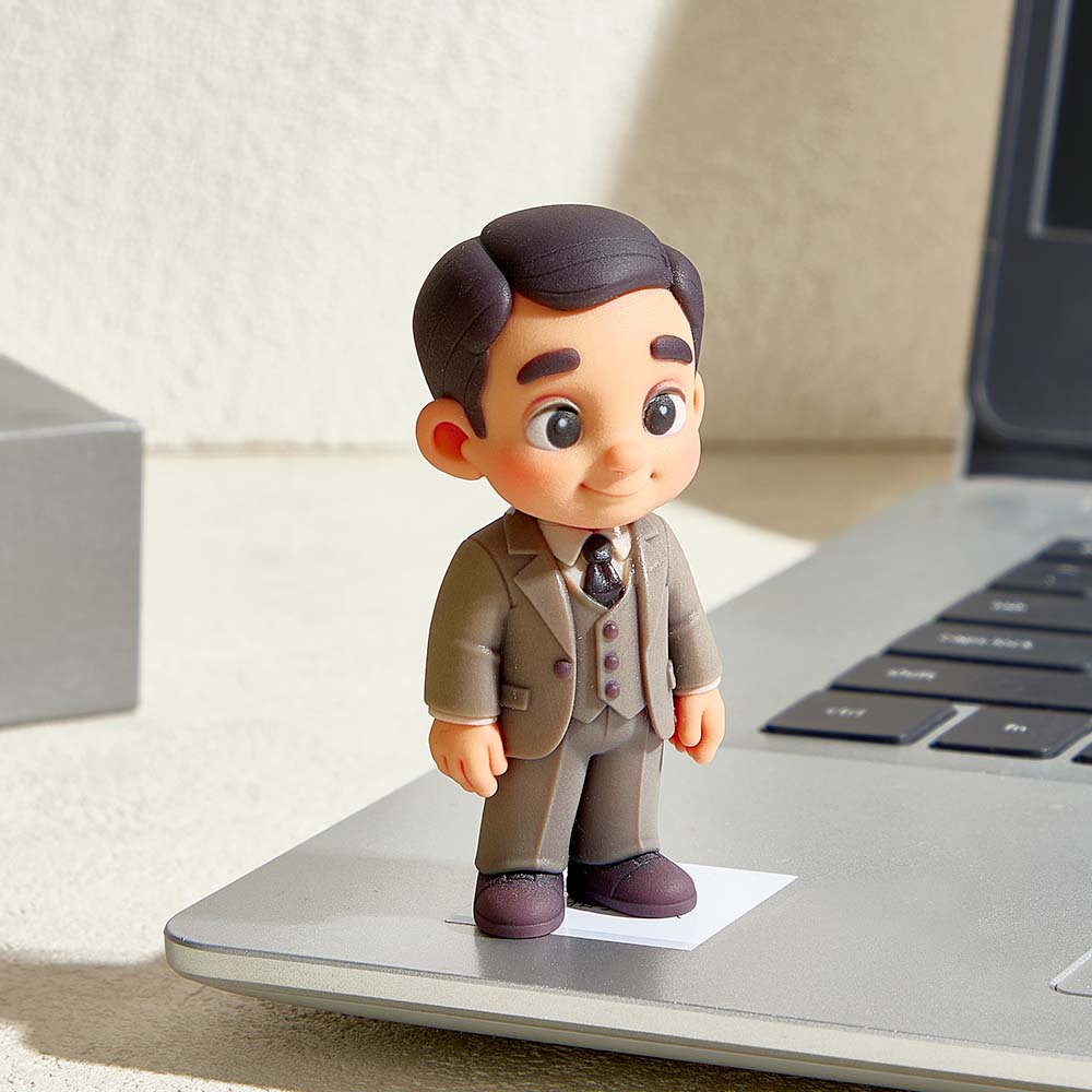 Custom 3D Figure Office Desk Figurine Based on Your Photo Professional Style for Boss