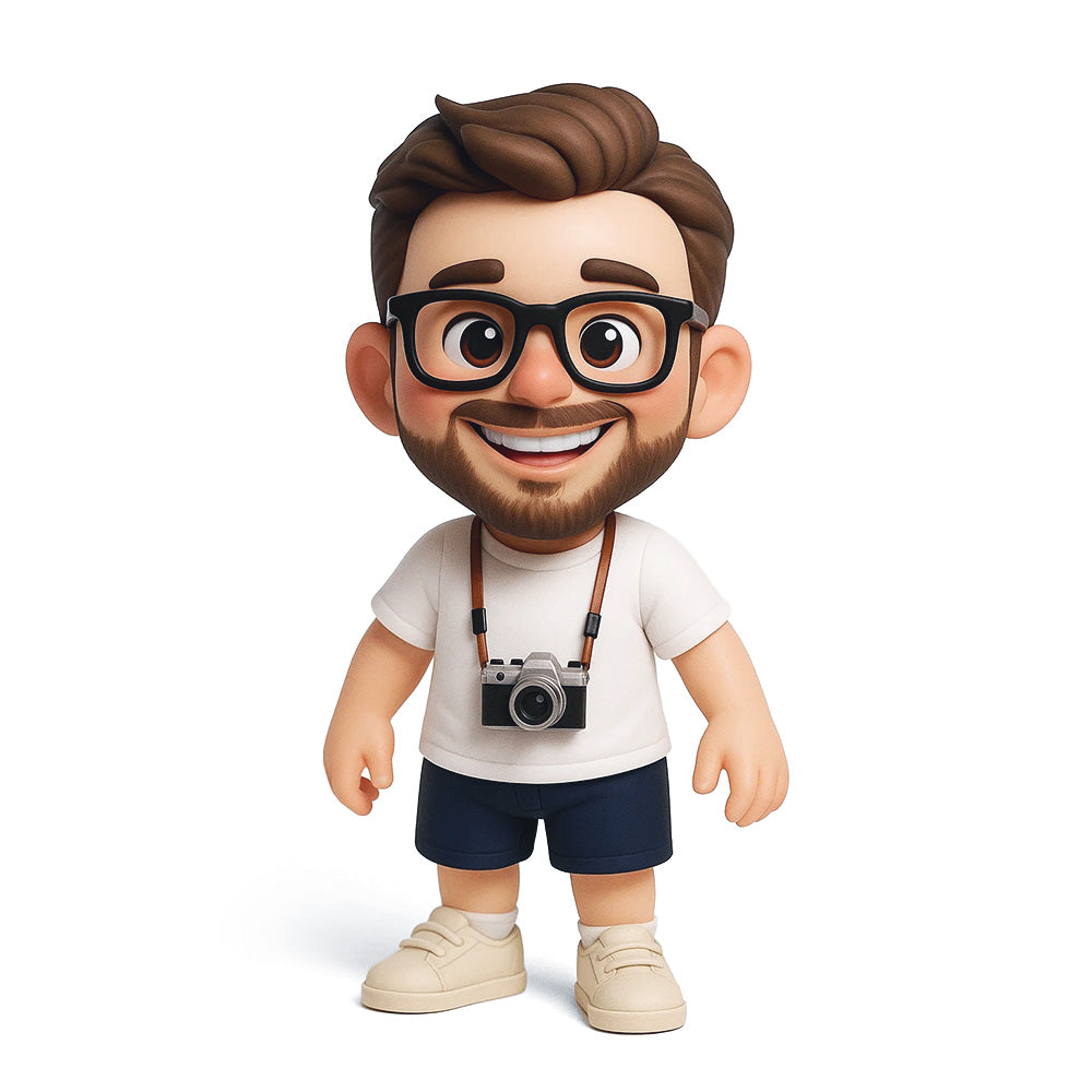 Custom Cartoon 3D Figurine Personalized Girl and Dog Mini Character Based on Photo Cute Style Collectible Gift for Pet Lovers or Home Display