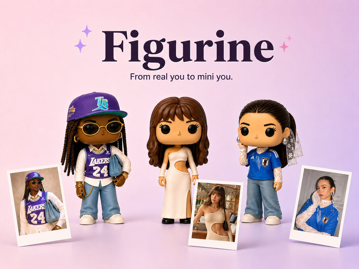 Custom Funko figure keychain of a person made from a full-body photo