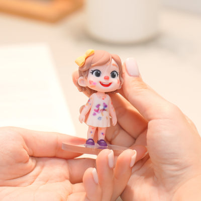 Custom Cute 3D Girl Figurine - Adorable Gift for Daughter