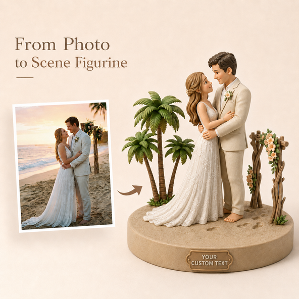 Custom Miniature Scene Figure From Your Photo With Personalized Base