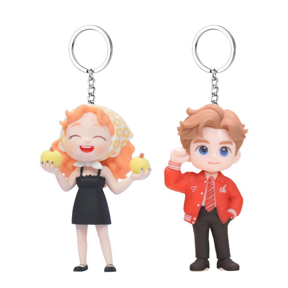 Custom 3D Keychain Figure from Your Photo Personalized Mini Doll Christmas Gift for Couples Family Friends