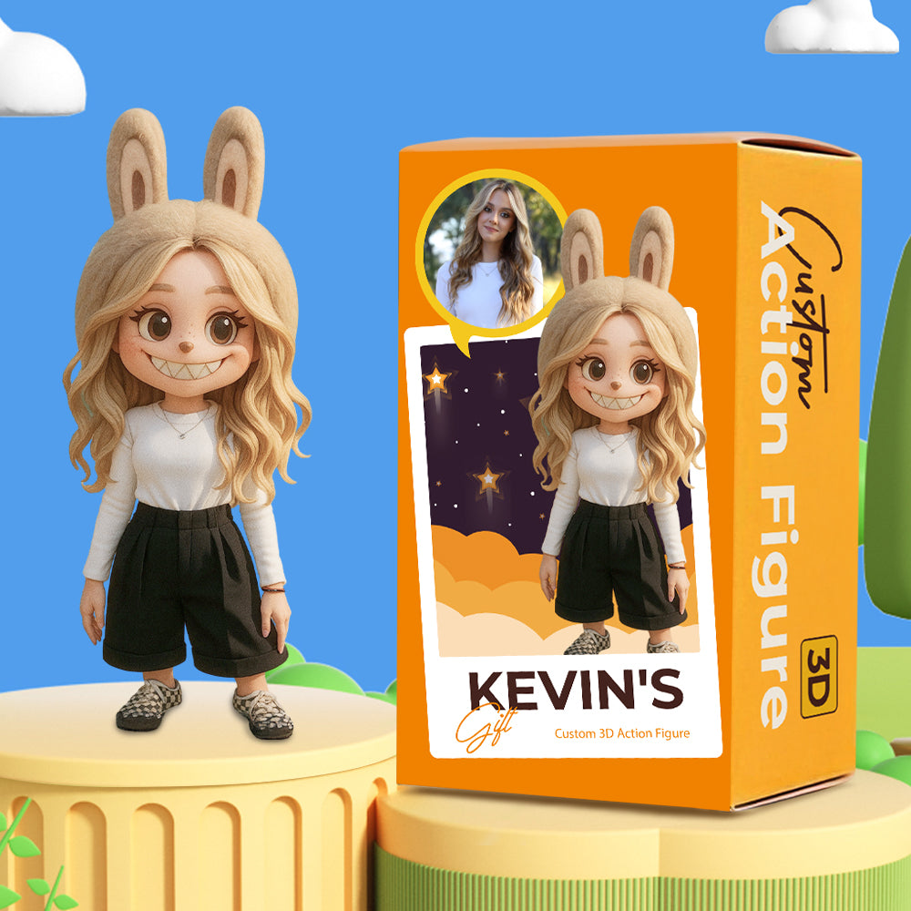 Personalized 3D Figurine with Unique Face and Fantasy Style Character