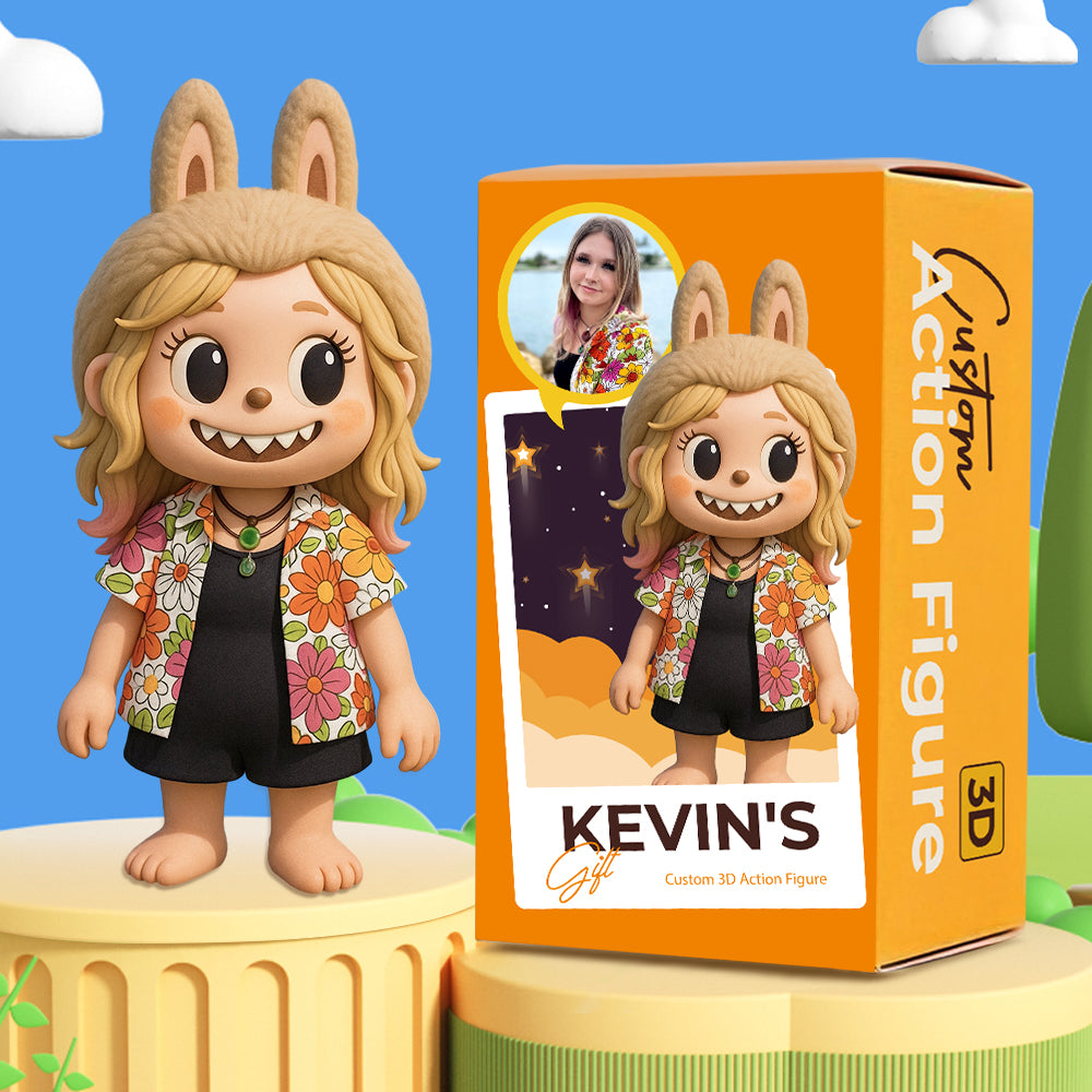 Personalized 3D Figurine with Unique Face and Fantasy Style Character