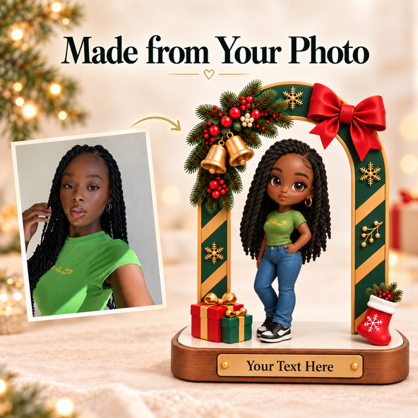 Custom Photo Figurine with Themed Display Base
