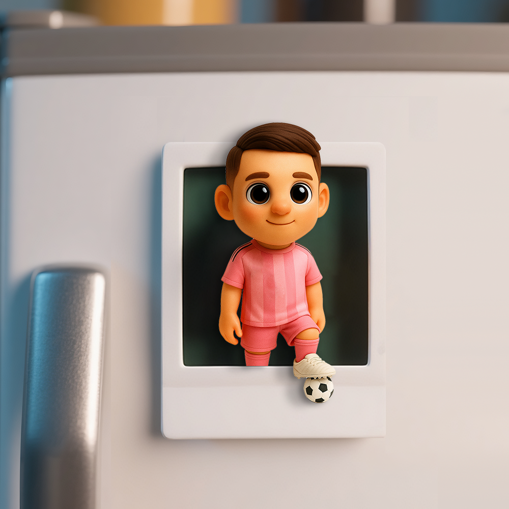 Custom 3D Fridge Magnet from Your Photo Personalized Cartoon Mini Figure Magnetic Gift for Him or Her