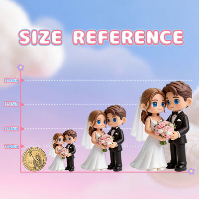 Custom 3D Couple Figurine - Wedding Cake Topper & Anniversary Gift