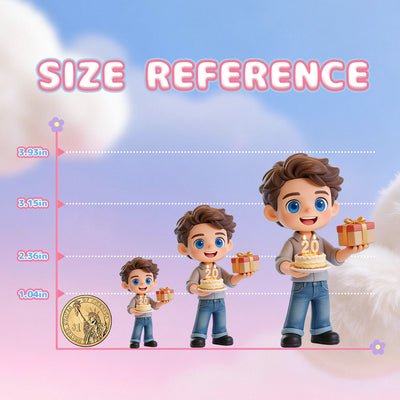 Custom 3D Figurine Keychain Gift Box - Unique Birthday Present