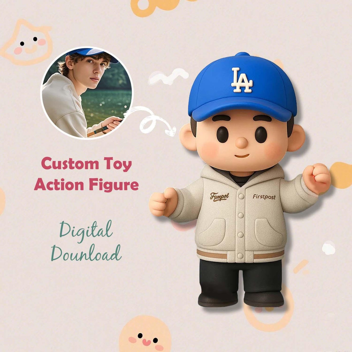 Custom 3D Action Figure From Your Photo Personalized Toy Figure Custom Action Figure Gifts For Doctors and Nurses