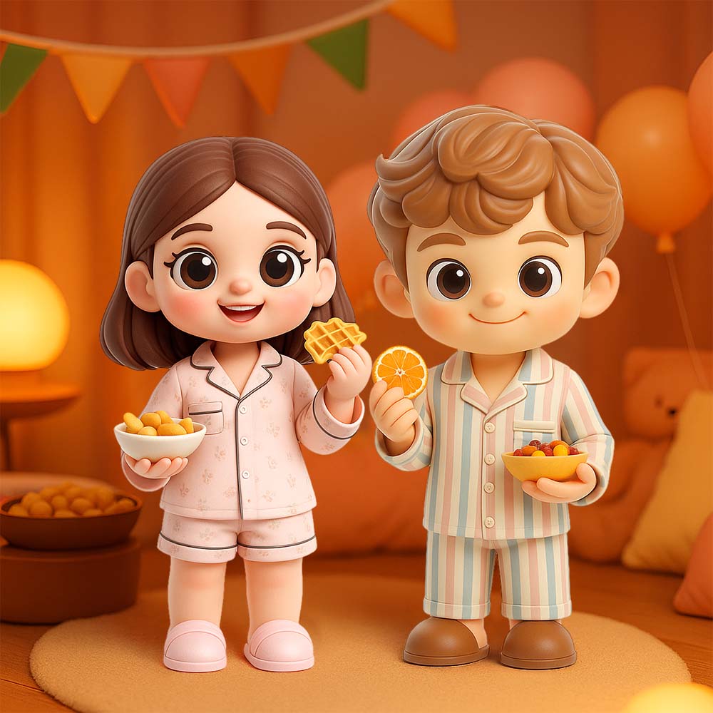 Custom 3D Figure Photo Personalized Pajama Party Blind Box Toy & Gift & Collectible