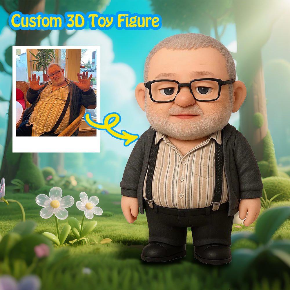 Custom 3D Action Figure From Your Photo Personalized Toy Figure to Grandfather Custom Action Figure Gifts For Father's Day