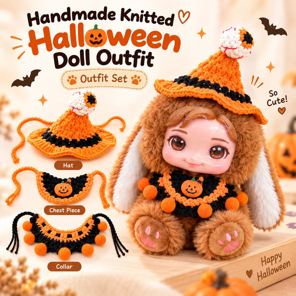 Handmade Knitted Halleween Doll Outfit