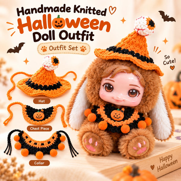 Handmade Knitted Halleween Doll Outfit