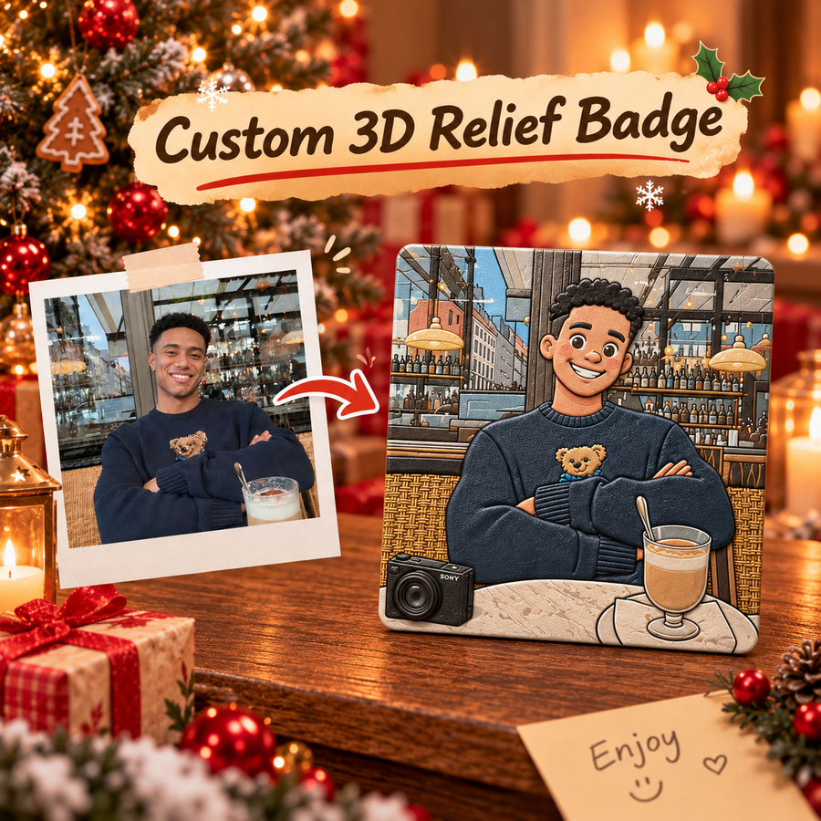 Custom Fridge Magnet from Photo - 3D Relief Keepsake