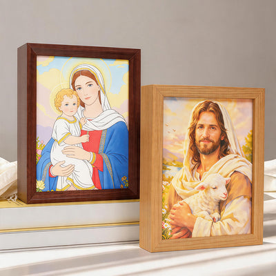 Custom 3D Embossed Relief Photo Frame - Oil Painting Lightbox Portrait