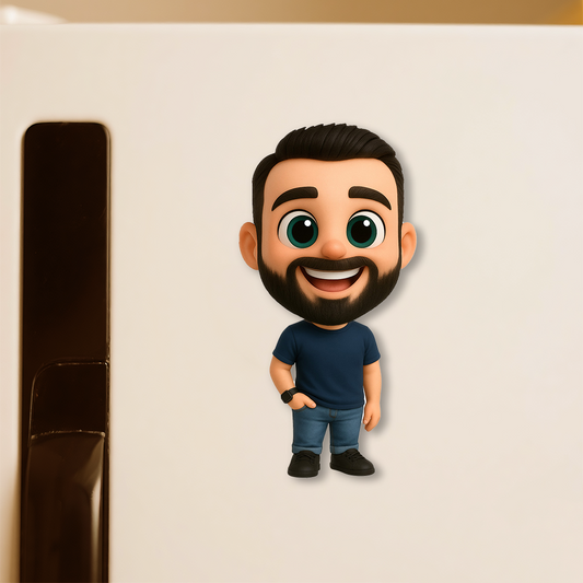 Custom 3D Cartoon Fridge Magnet from Photo Personalized Mini Character Magnetic Gift Unique Decoration for Him or Her