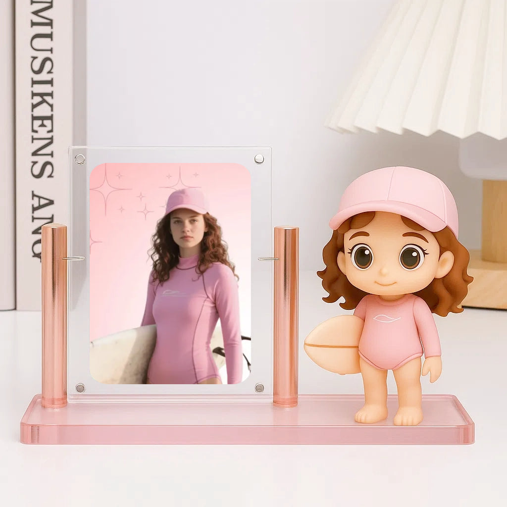 Custom 3D Figure Display with Acrylic Case Collectors Gift Idea unique Carded Model Showcase