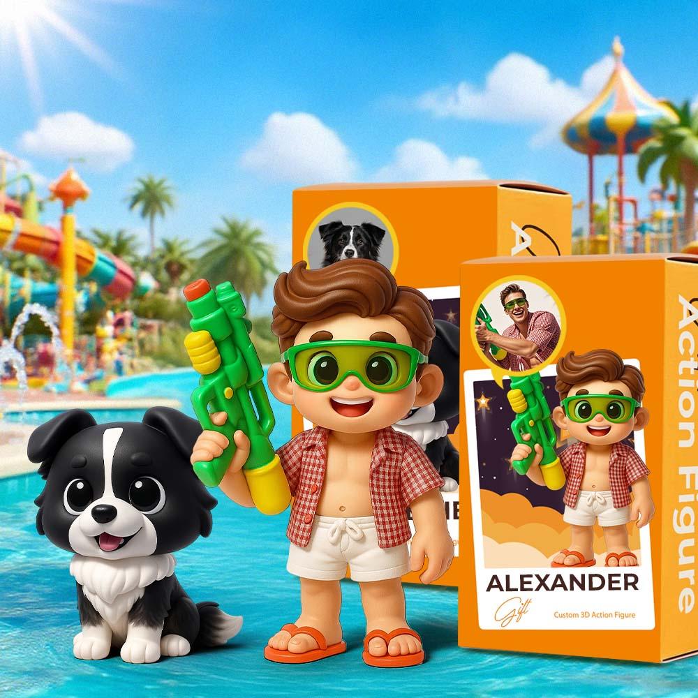 Custom 3D Cartoon Pet Sculpture Personalized Figurine Fun and Cute for Pet Memorial or Decor