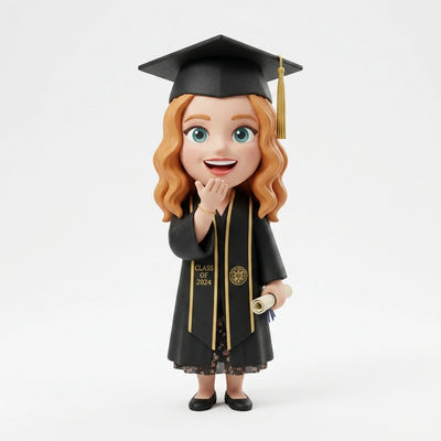 Personalized 3D Graduation Figurine – Custom Mini Me from Photo