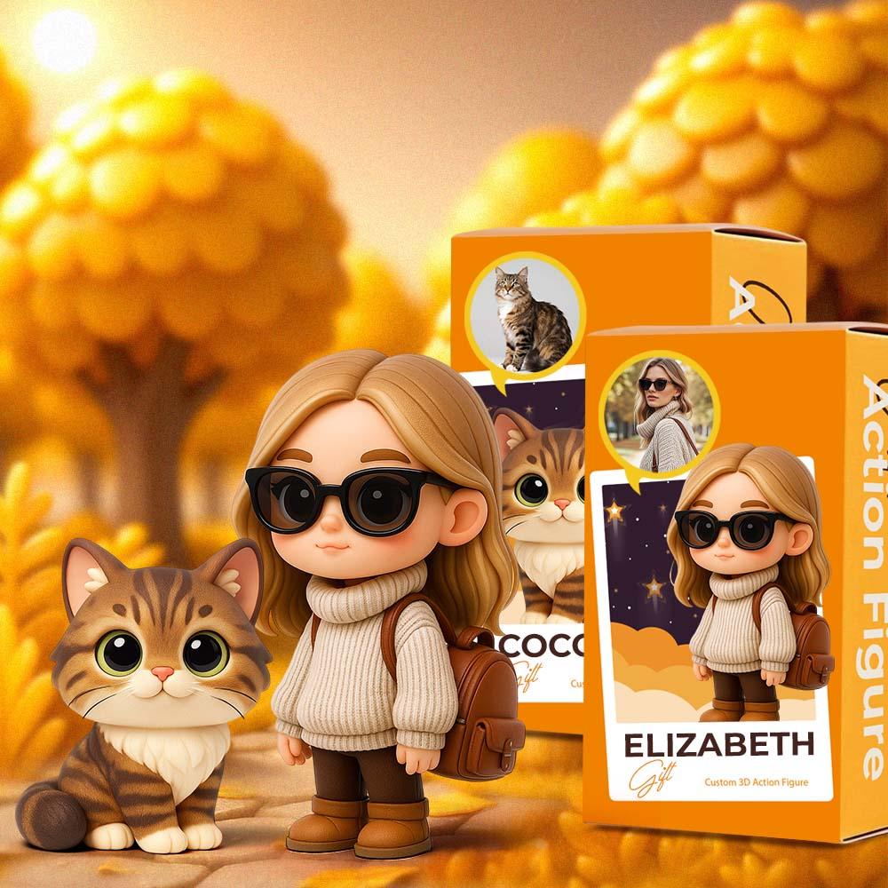 Custom 3D Cartoon Pet Sculpture Personalized Figurine Fun and Cute for Pet Memorial or Decor