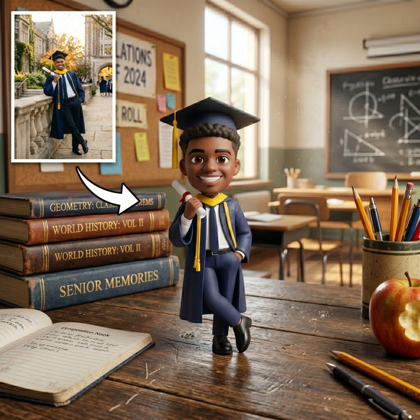 Personalized 3D Commencement Statue – Unique Graduation Keepsake