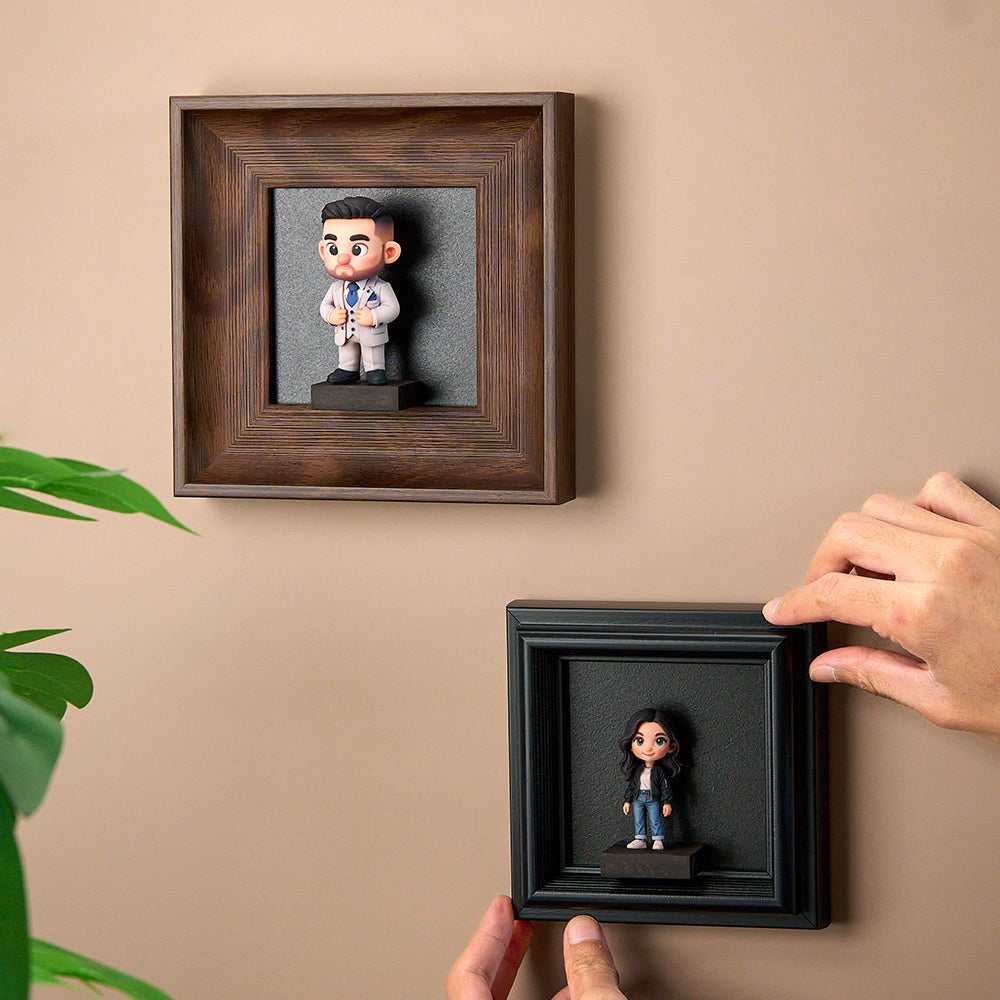 Custom 3D Figure Display Case Wall-Mounted Showcase Frame Wall Picture Frames DIY Decor Display Shelf