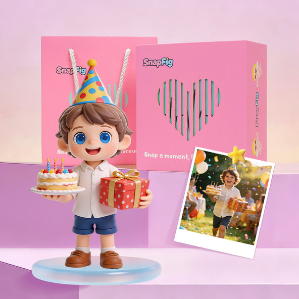 Custom 3D Figurine Keychain Gift Box - Unique Birthday Present