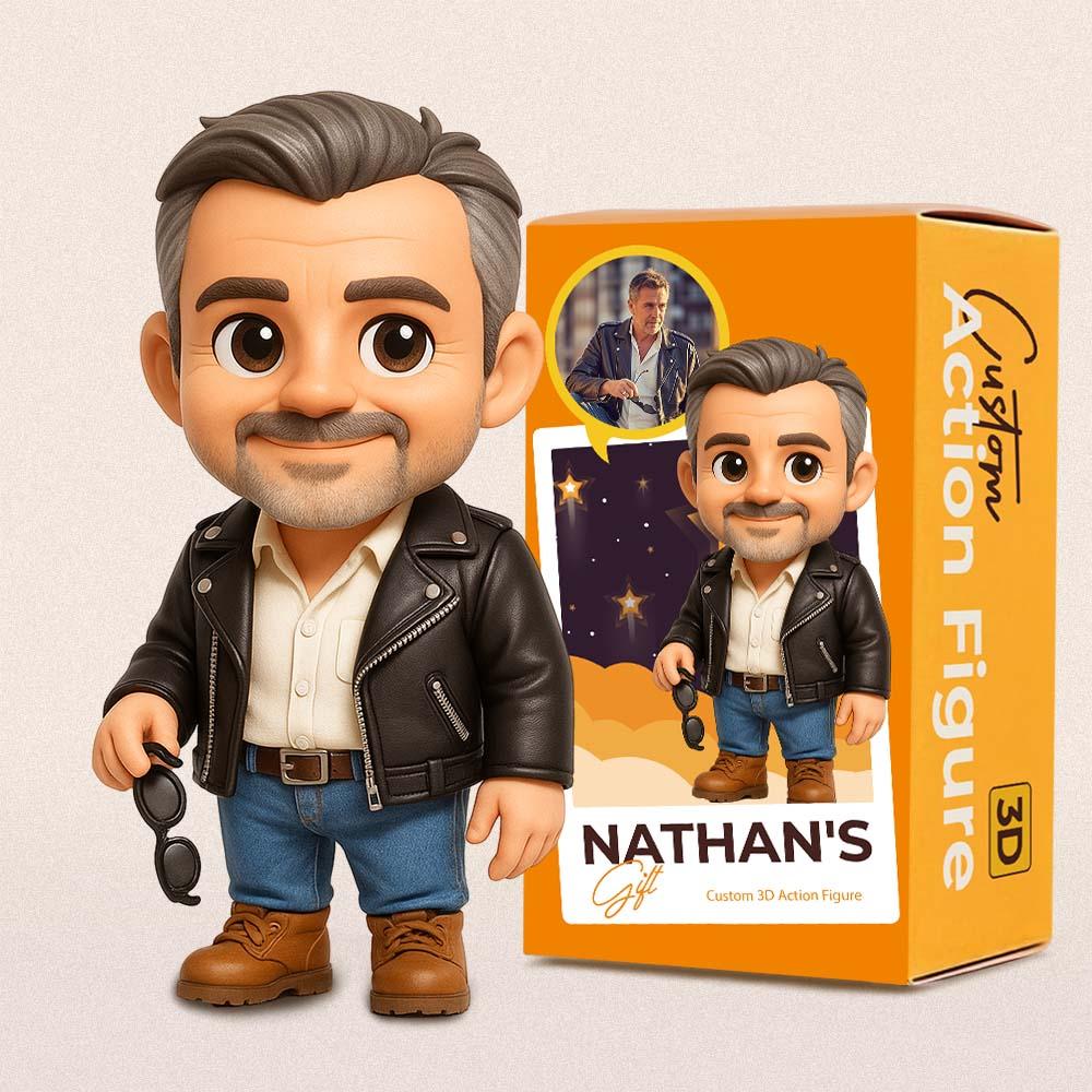 Personalized 3D Action Figure Custom Action Toy Figure Turn Your Photo into a Unique Gift for Father