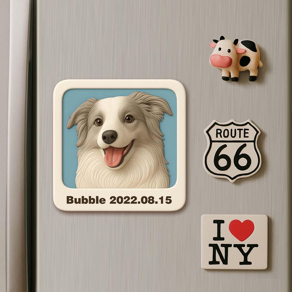 Romantic Custom 3D Fridge Magnet Couple Gift from Photo Personalized Magnetic Decoration for Anniversary
