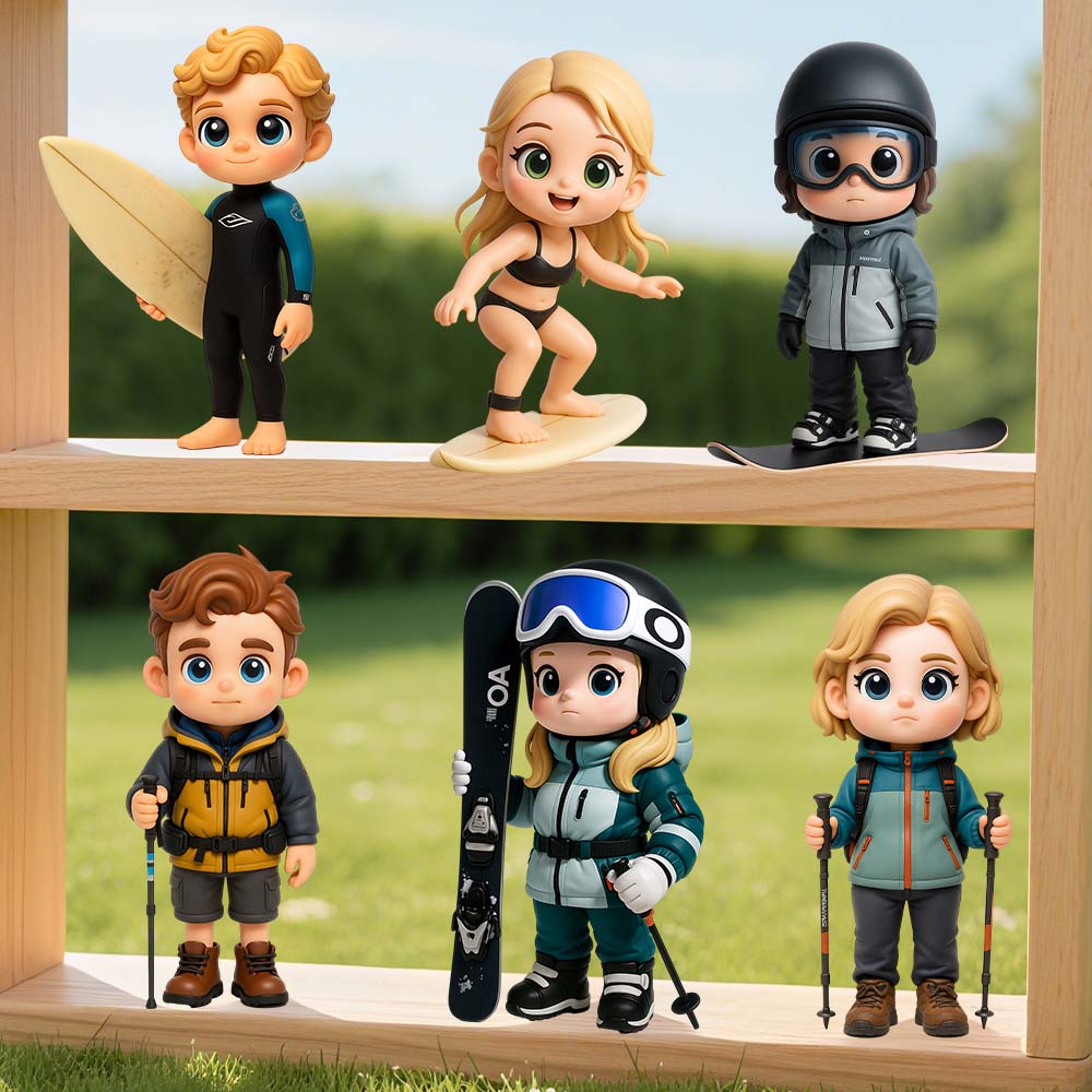 Custom Cartoon Chibi Figure Basketball Team Exclusive Style Fan Souvenir Gift Display Collectible