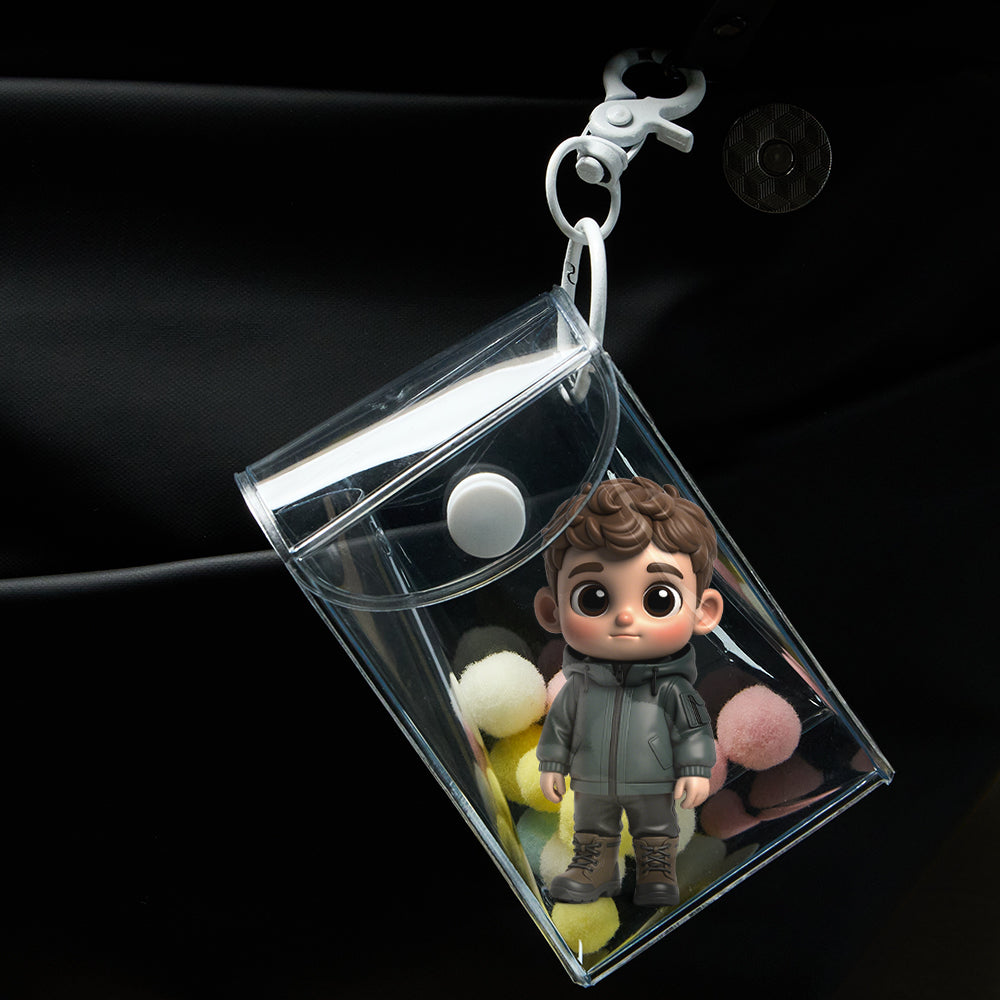 Custom 3D Mini Figure Keychain Turn Your Photo into a Personalized Backpack Charm