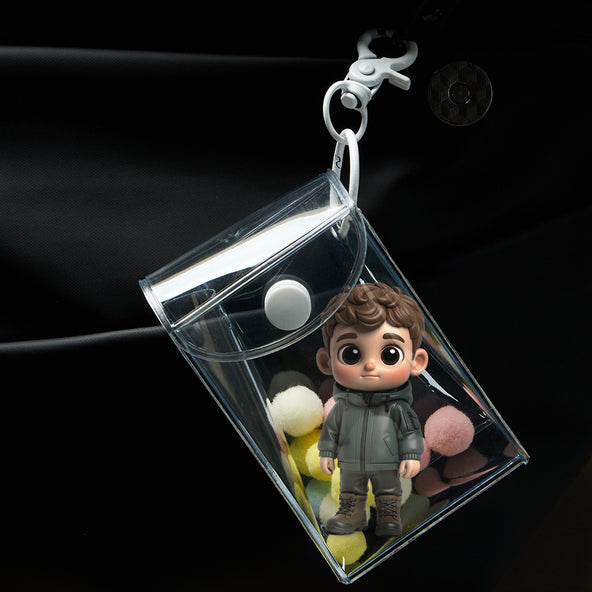 Custom 3D Mini Figure Keychain Turn Your Photo into a Personalized Backpack Charm