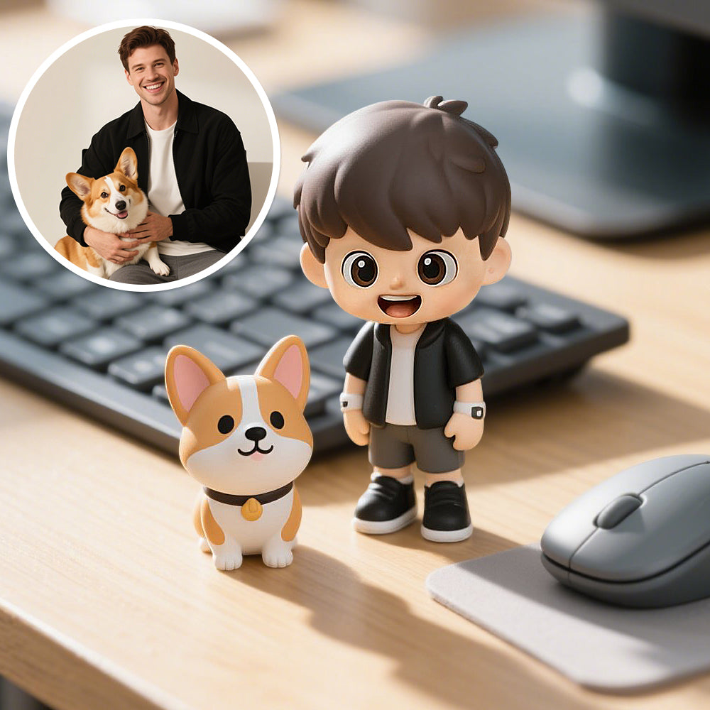 Custom 3D Figure Desk Figurine Based on Your Picture Cute and Professional Style for BOSS