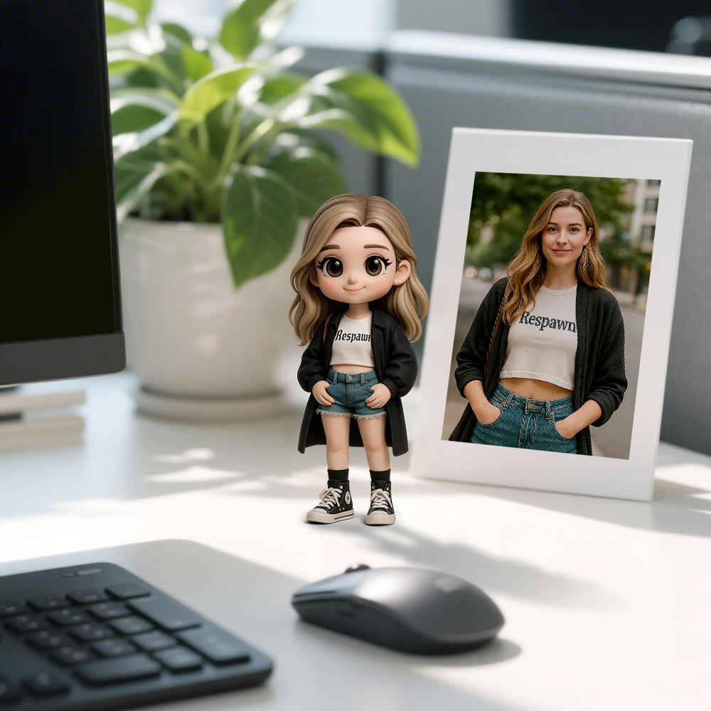 Custom 3D Figure Office Desk Figurine Based on Your Photo Professional Style for Boss