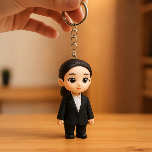 Cute Personalized 3D Keychain Custom Character Made from Your Image