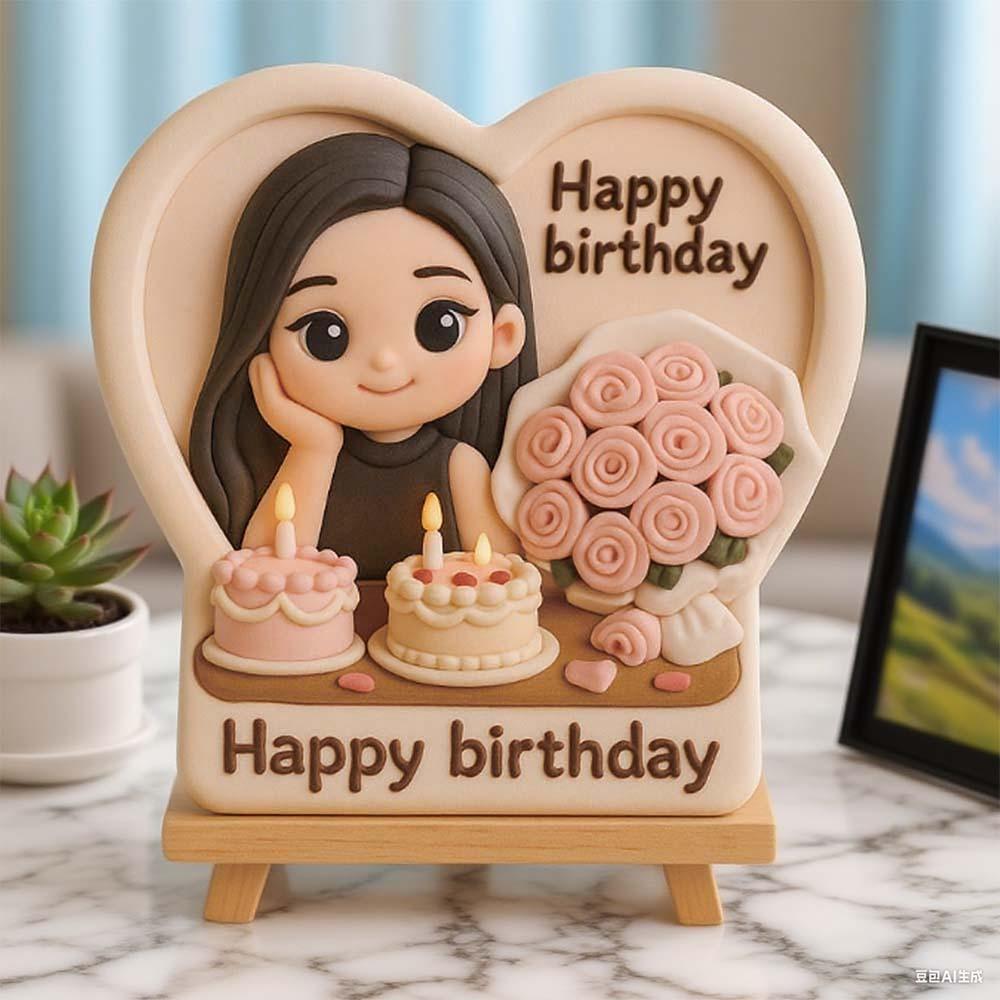 Custom Figurine 3D Printed Personalized Birthday Gift Photo Decoration For Celebration