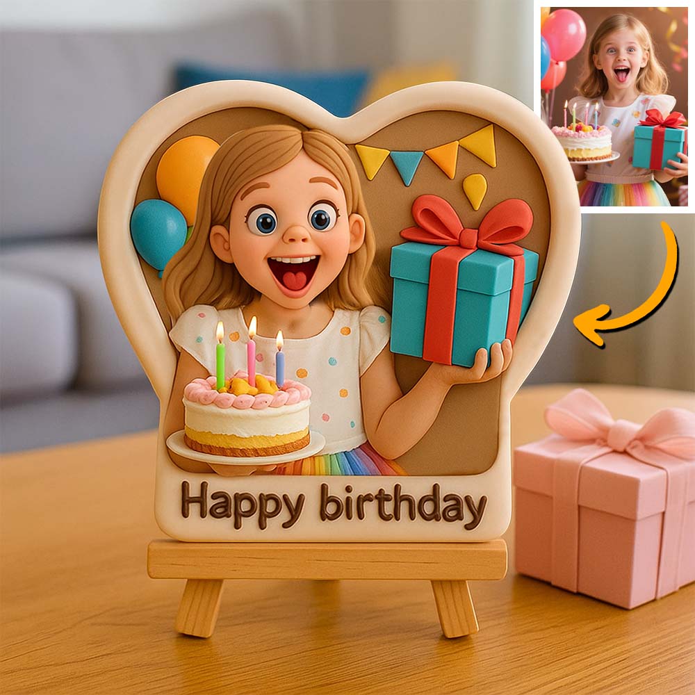 3D Shadow Box Frame Personalized Display for Birthday Memories Engraved Keepsake Home Decor Display For Kids