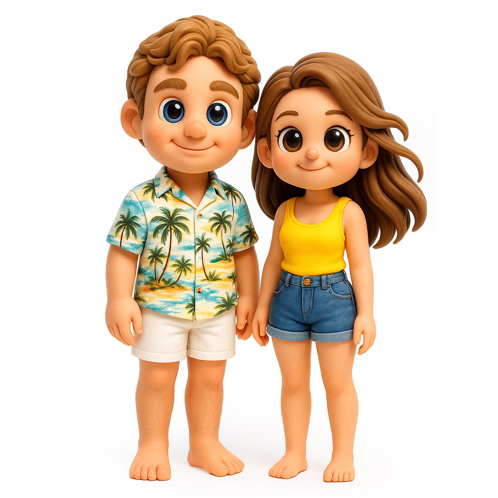 Custom 3D Figurine Engraved Wooden Base Custom Name Personalized Message Solid Wood Stand for Home Decor & Anniversary Keepsake Gift