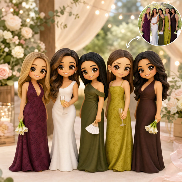 Custom Bridesmaid Figurine - Personalized Maid of Honor Thank You Gift