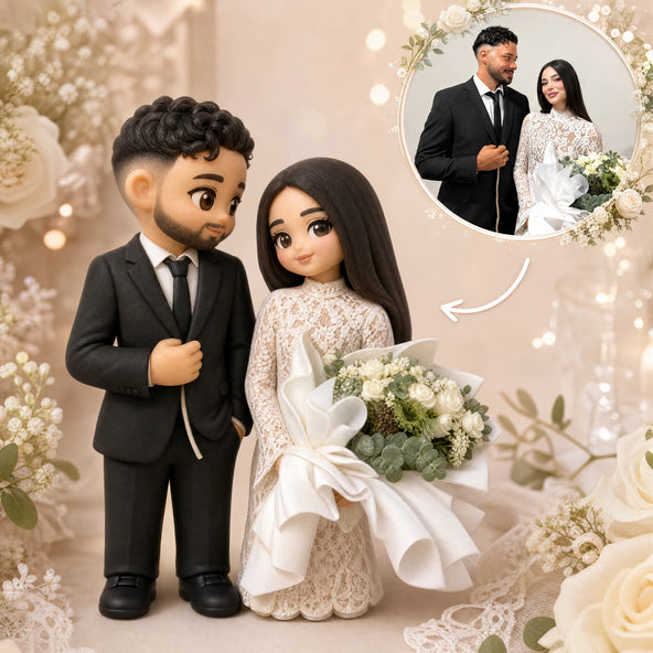Personalized Couple Anniversary Figurine - Lifetime Memory Cake Topper
