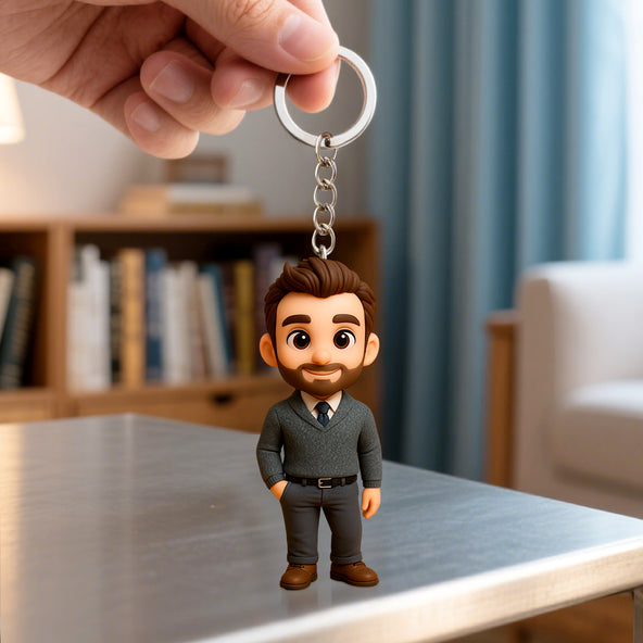 Custom Made 3D Keychain Figure Portrait Single Character Souvenir