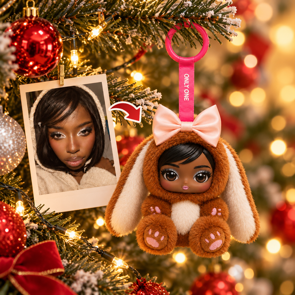 Custom Face Plush Doll From Photo - Interchangeable Resin Face