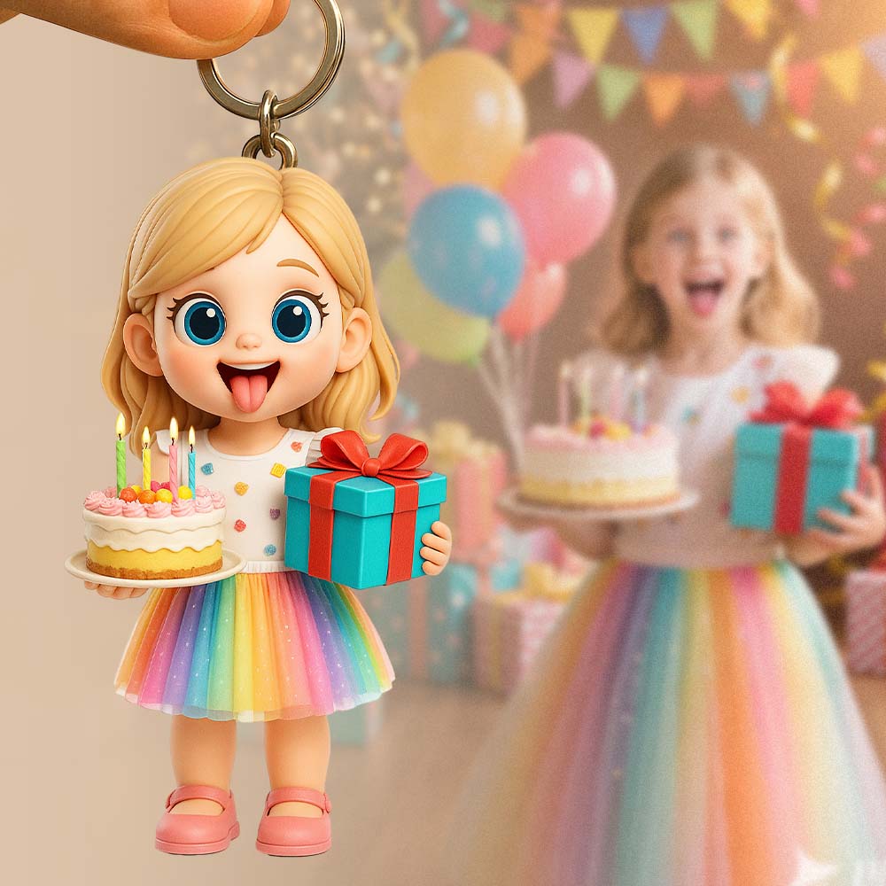 Personalized  3D Keychain from Photo Custom Cartoon 3D Figure Doll Unique & Creative Gift for Birthday