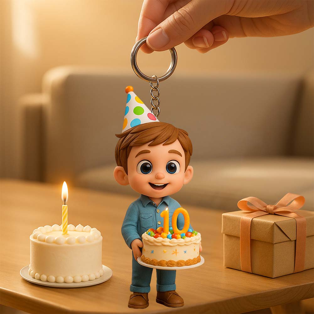 Personalized  3D Keychain from Photo Custom Cartoon 3D Figure Doll Unique & Creative Gift for Birthday
