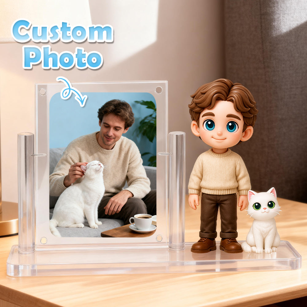 Custom 3D Figure Display with Acrylic Case Collectors Gift Idea unique Carded Model Showcase