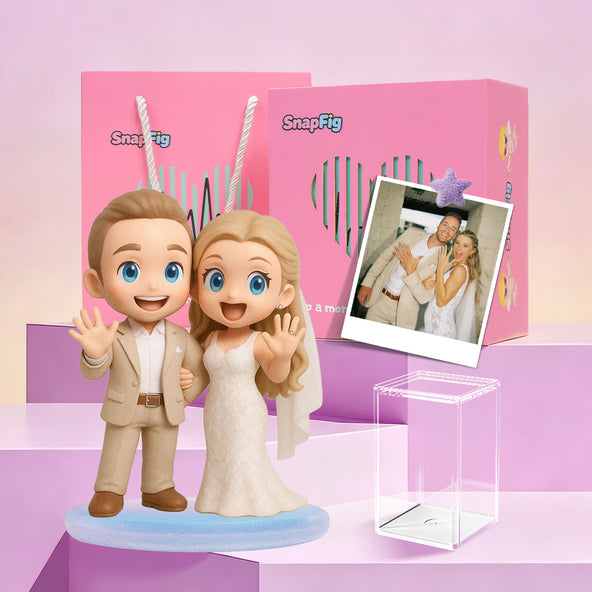 Custom Couple Figurine with Romantic Proposal Pose