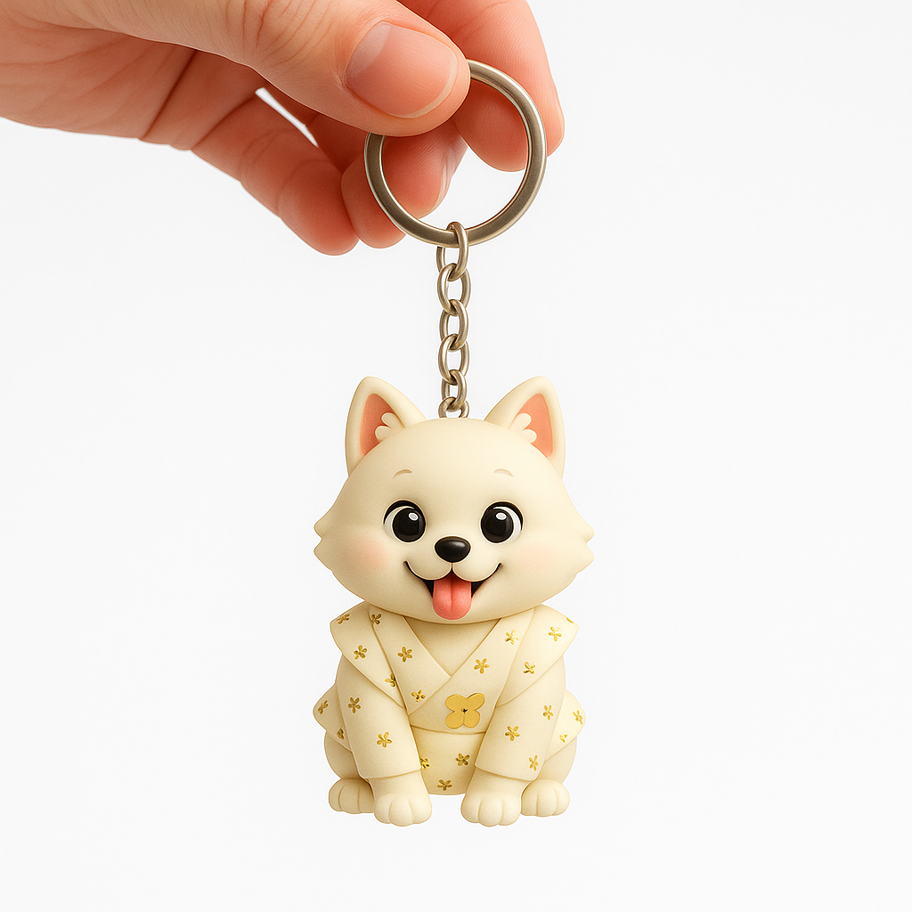 Handcrafted 3D Photo Keychain Custom Made Mini Toy Keepsake from Picture